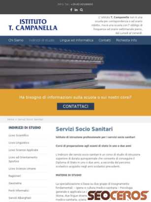 istitutocampanella.com/servizi-sociosanitari tablet Vista previa