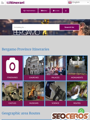 itinerari.bergamo.it tablet náhľad obrázku