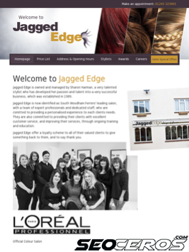 jaggededge.co.uk tablet förhandsvisning
