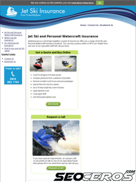 jetskiinsurance.co.uk tablet preview