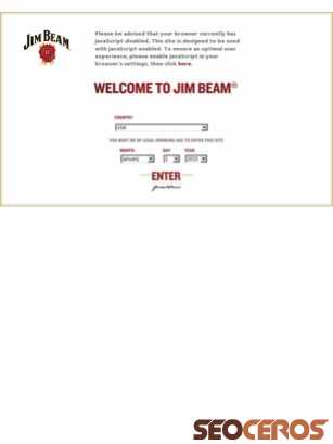 jimbeam.com tablet förhandsvisning