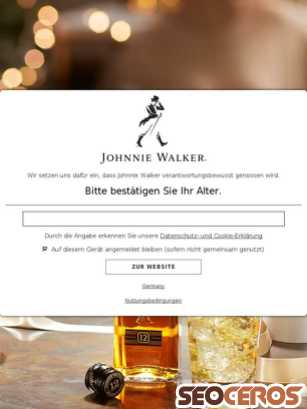 johnniewalker.com tablet Vorschau