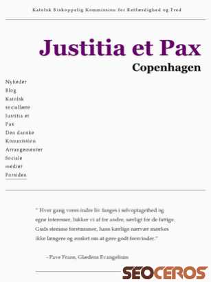 justitiaetpax.dk tablet Vista previa