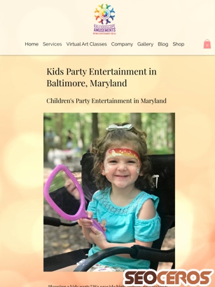 kaleidoscopeamusements.com/kids-party-entertainment-baltimore tablet Vista previa