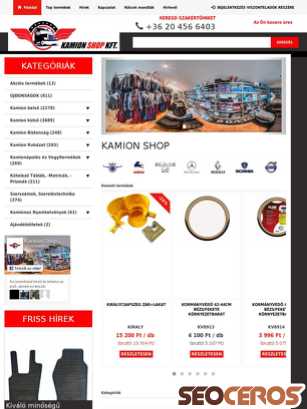 kamionshopkft.hu tablet preview