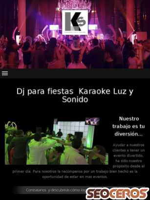 karaokeluzysonido.com.mx tablet preview