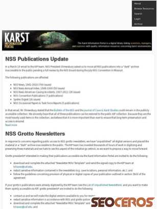 karstportal.org tablet vista previa