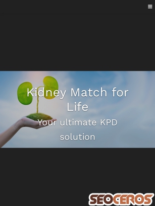 kidneymatchforlife.com tablet förhandsvisning