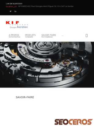 kif-parechoc.ch tablet előnézeti kép