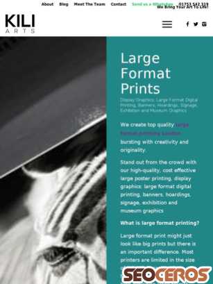 kiliarts.co.uk/large-format-printing tablet förhandsvisning