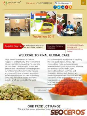 kinalglobalcare.com tablet preview