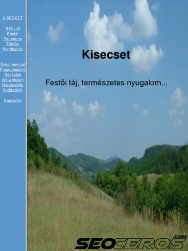 kisecsetinfo.hu tablet vista previa