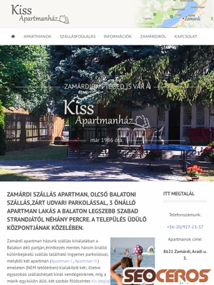kissapartmanhaz.hu tablet Vista previa