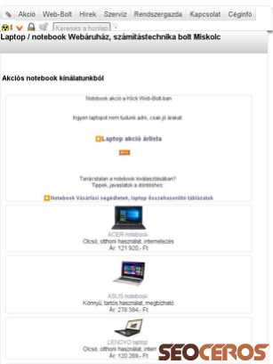klickcomp.hu tablet Vista previa