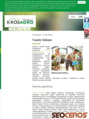 krosagro.pl/tunele-foliowe tablet 미리보기