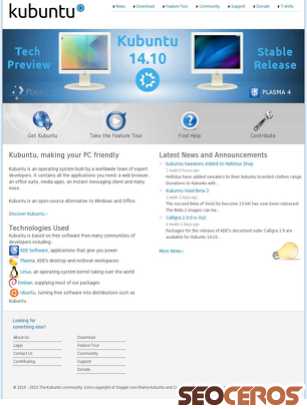 kubuntu.org tablet Vista previa