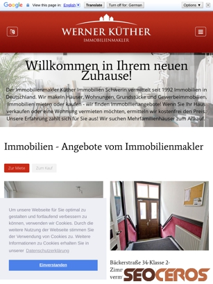 kuether-immobilien.de tablet prikaz slike