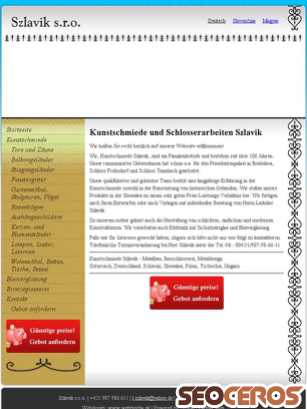 kunstschmiede-szlavik.com tablet náhled obrázku