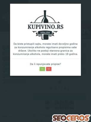 kupivino.rs tablet előnézeti kép