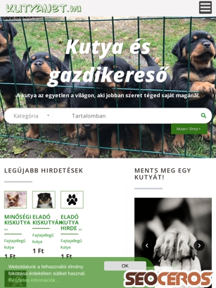 kutyanet.hu tablet előnézeti kép