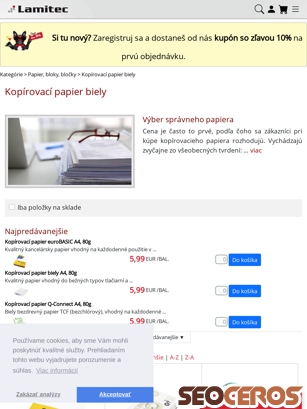 lamitec.sk/kopirovaci-papier-biely tablet náhled obrázku