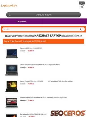 laptopoazis.hu tablet előnézeti kép