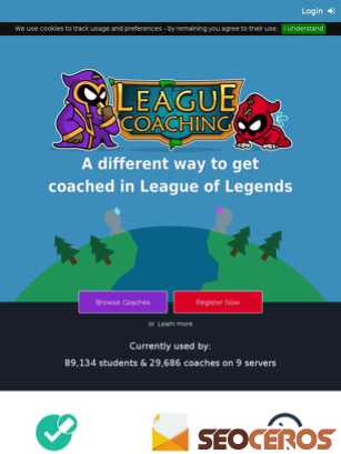 leaguecoaching.gg tablet preview