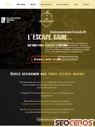 leblockhaus-escape.fr tablet Vorschau