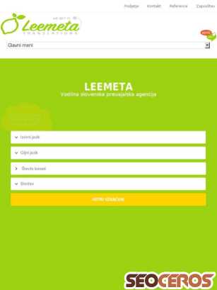 leemeta.si tablet preview