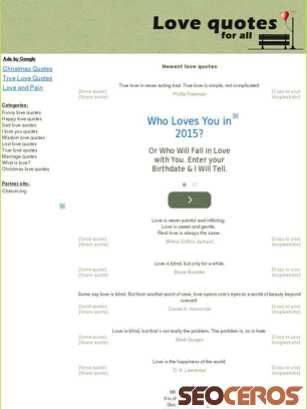 lovequotes4all.com tablet förhandsvisning