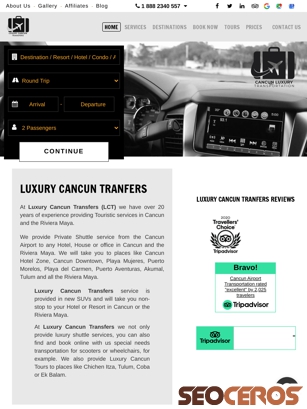 luxurycancuntransfers.com tablet obraz podglądowy