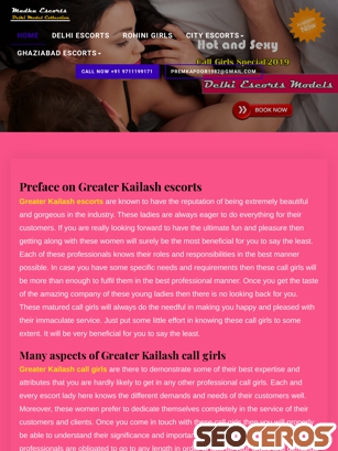 madhuescorts.com tablet preview