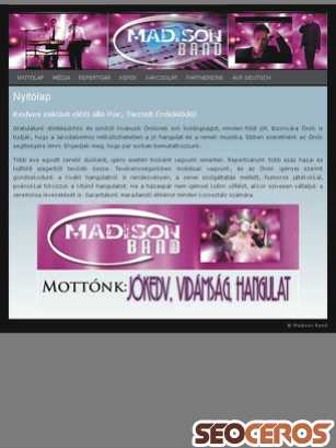 madison-band.hu tablet preview