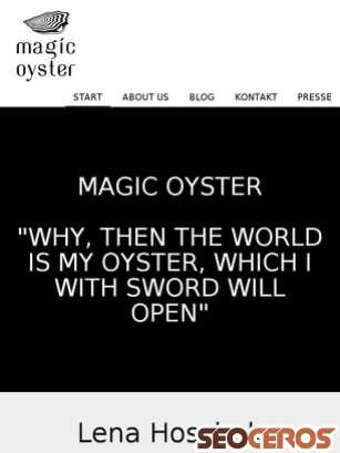 magic-oyster.com tablet preview