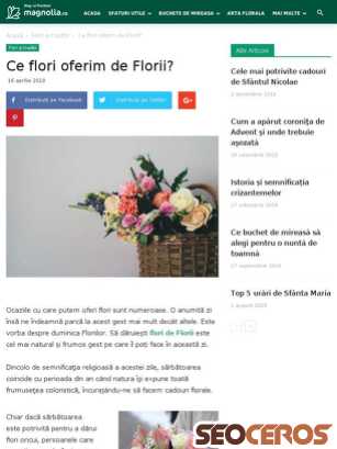 magnolia.ro/blog/ce-flori-oferim-de-florii tablet náhled obrázku