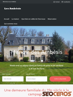 manoirambesis.fr tablet preview