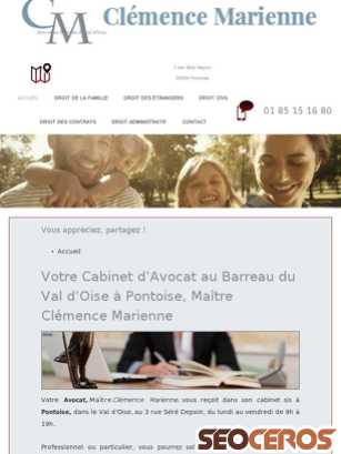 marienne-avocat.fr tablet náhľad obrázku