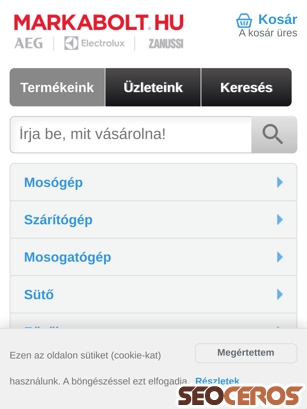 markabolt.hu tablet előnézeti kép