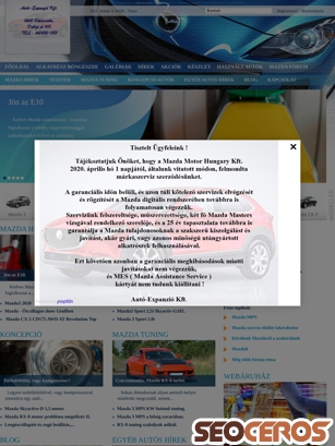 mazda-auto.hu tablet előnézeti kép