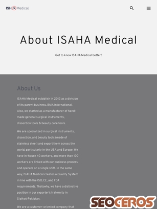 medical-isaha.com/about-isaha-medical tablet Vorschau