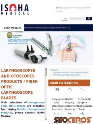 medical-isaha.com/en/products/laryngoscope/fiber-optic-laryngoscope-blades tablet előnézeti kép