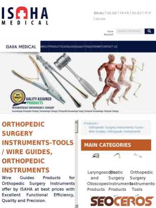 medical-isaha.com/en/products/orthopedic-surgery-instruments-tools/wire-guides tablet náhled obrázku