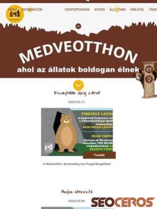 medveotthon.hu tablet obraz podglądowy