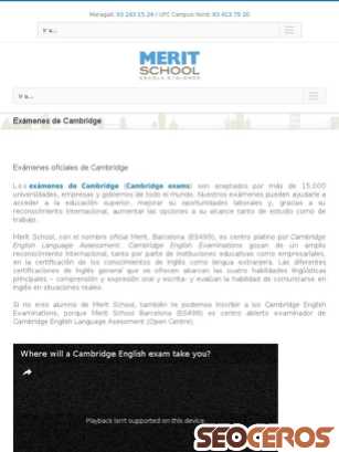 meritschool.com/examenes-de-cambridge tablet vista previa