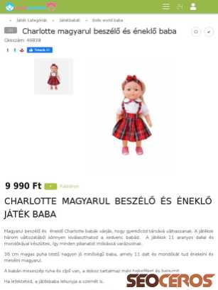 mesesajandekok.hu/Charlotte-magyarul-beszelo-baba tablet előnézeti kép
