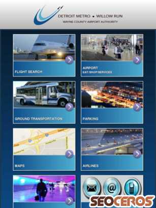 metroairport.com tablet preview