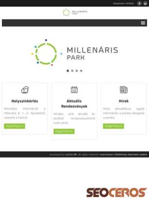 millenaris.hu tablet obraz podglądowy