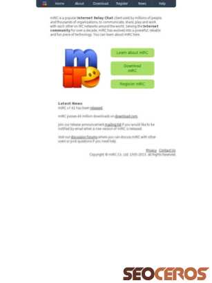 mirc.com tablet Vista previa