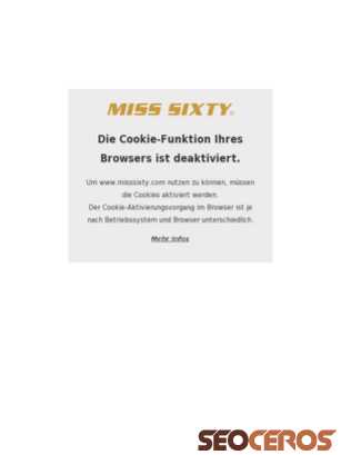 misssixty.com tablet förhandsvisning