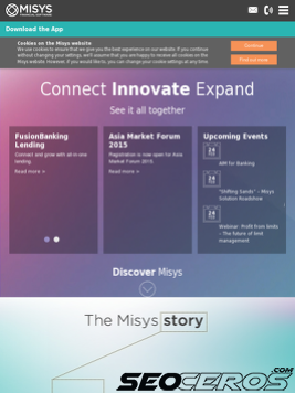 misys.com tablet preview